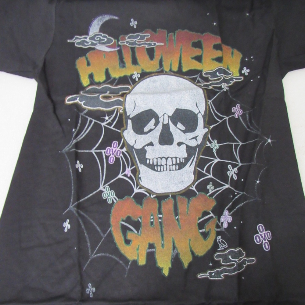 October Very Own Black Halloween Gang 2016 T-Shirt OVO Cotton Unisex Small‎